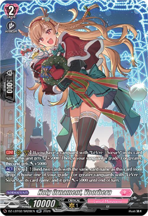 Cardfight Vanguard DZ-LBT02: Lyrical Monasterio Season of Wonders Holy Ornament, Voorbera (SR) DZ-LBT02/SR28EN SR Near Mint