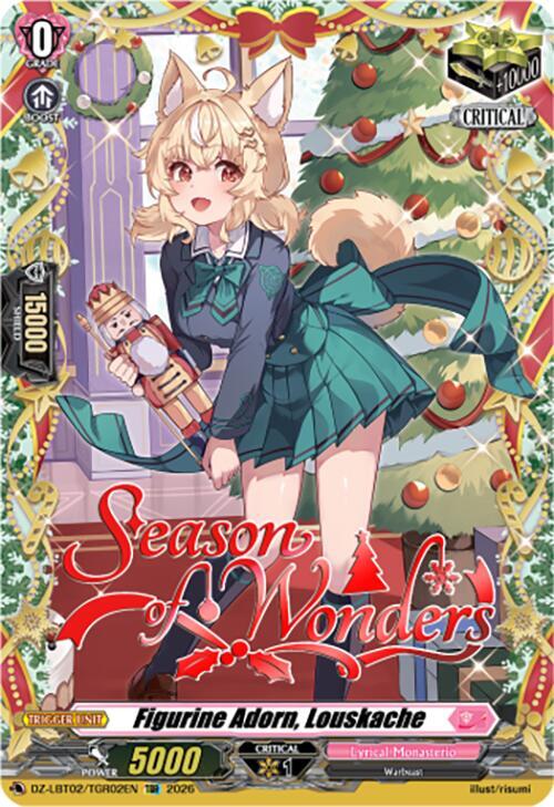 Cardfight Vanguard DZ-LBT02: Lyrical Monasterio Season of Wonders Figurine Adorn, Louskache DZ-LBT02/TGR02EN TGR Near Mint