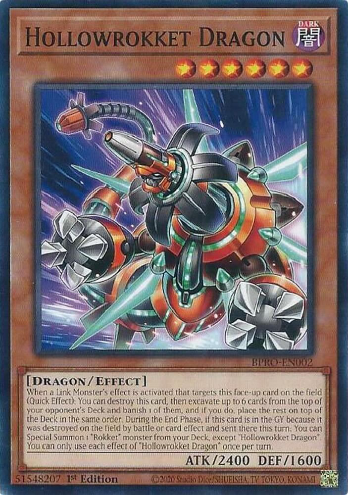 YuGiOh Burst Protocol Hollowrokket Dragon BPRO-EN002 Common Near Mint 1st Edition