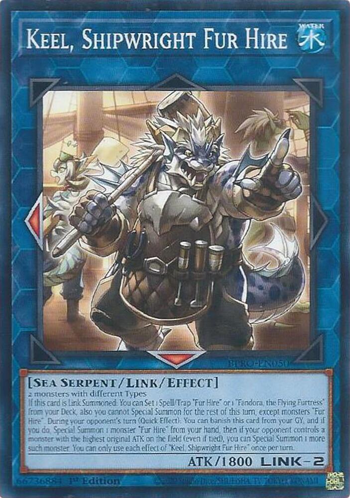 YuGiOh Burst Protocol Keel, Shipwright Fur Hire BPRO-EN050 Common Near Mint 1st Edition
