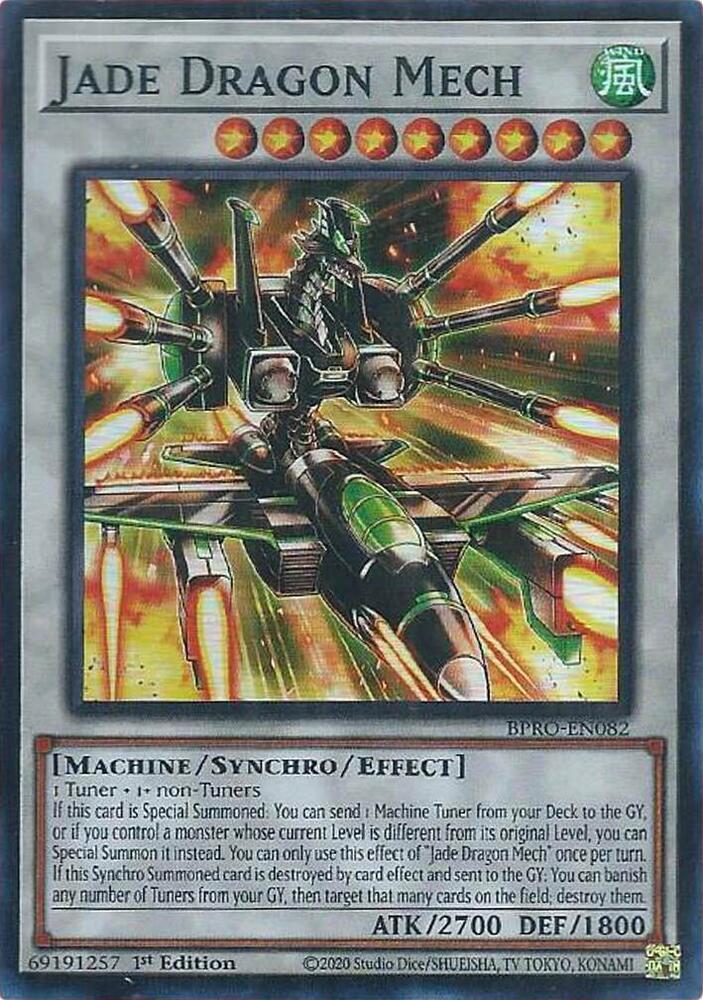 YuGiOh Burst Protocol Jade Dragon Mech BPRO-EN082 Super Rare Near Mint 1st Edition