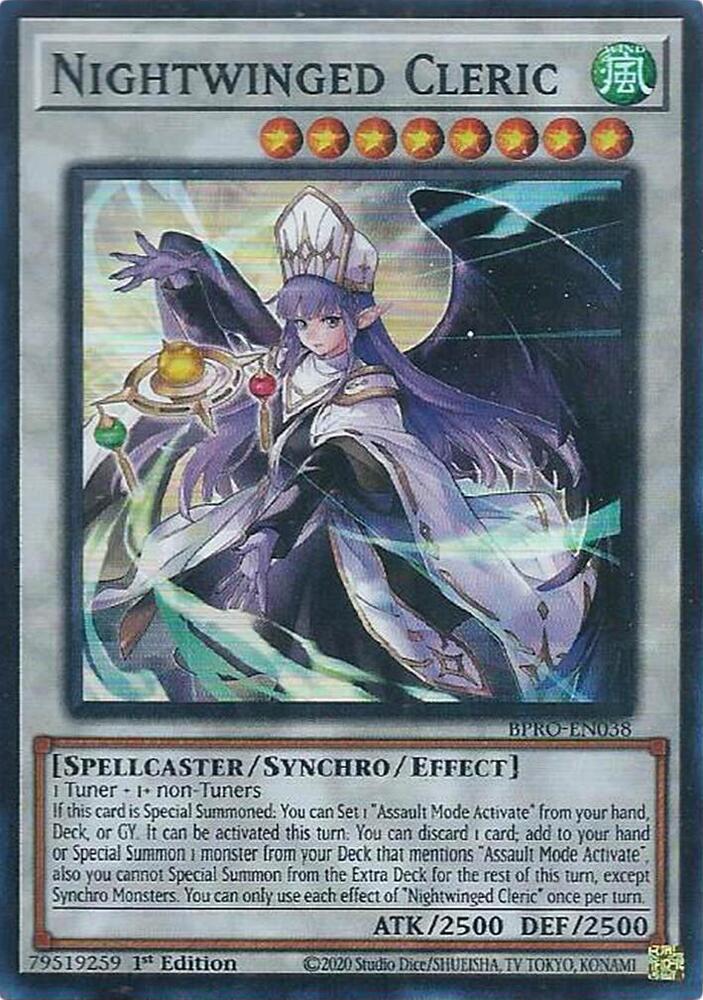 YuGiOh Burst Protocol Nightwinged Cleric BPRO-EN038 Common Near Mint 1st Edition