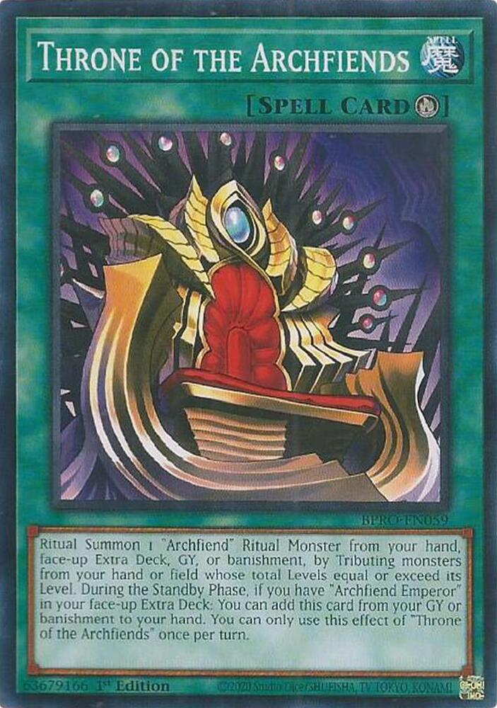 YuGiOh Burst Protocol Throne of the Archfiends BPRO-EN059 Common Near Mint 1st Edition