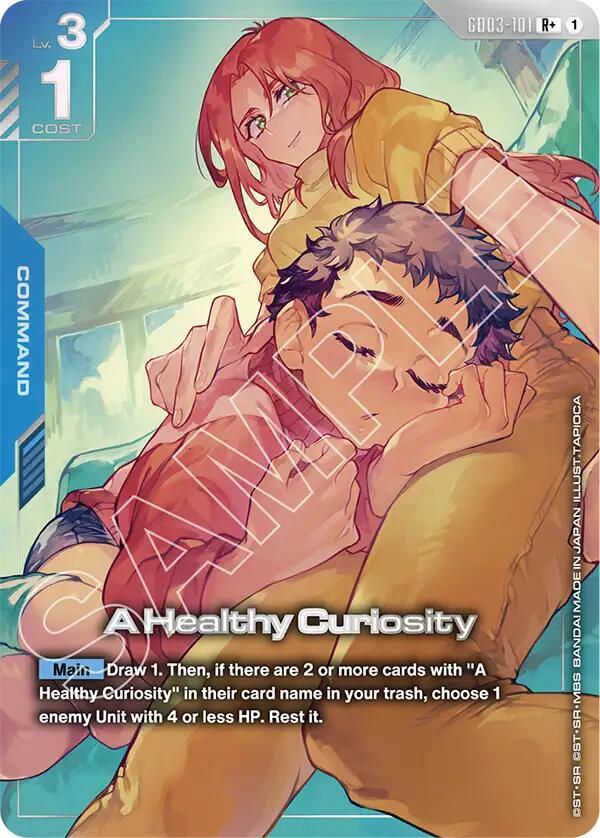 Gundam Card Game Steel Requiem A Healthy Curiosity (R+) GD03-101 R+ Near Mint Holofoil
