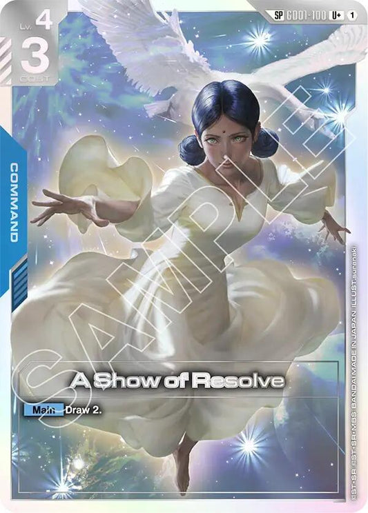 Gundam Card Game Steel Requiem A Show of Resolve (SP) (U+) GD01-100 U+ Near Mint Holofoil