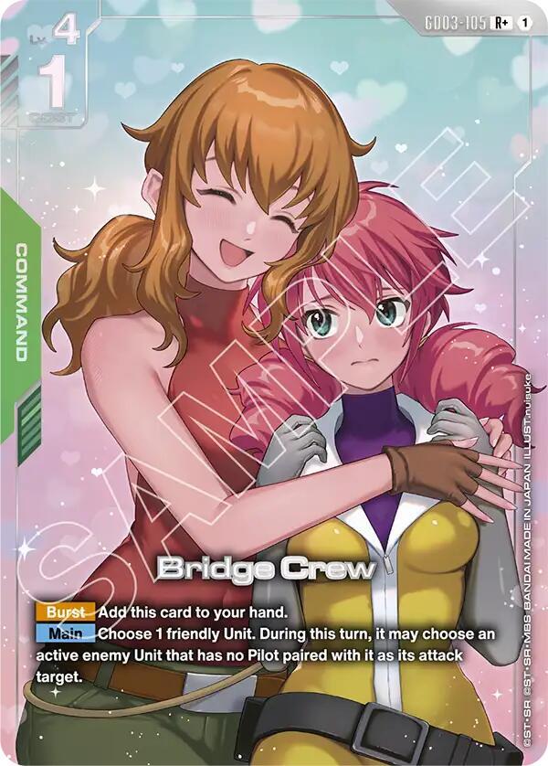 Gundam Card Game Steel Requiem Bridge Crew (R+) GD03-105 R+ Near Mint Holofoil