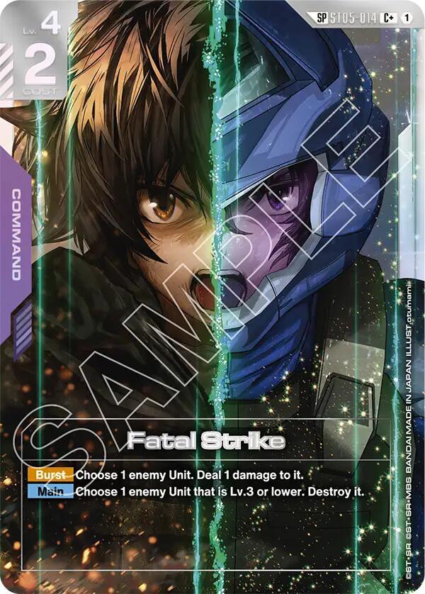 Gundam Card Game Steel Requiem Fatal Strike (SP) (C+) ST05-014 C+ Near Mint Holofoil