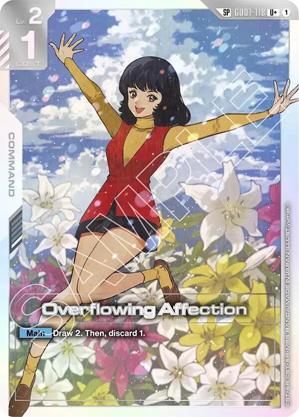 Gundam Card Game Steel Requiem Overflowing Affection (SP) (U+) GD01-118 U+ Near Mint Holofoil