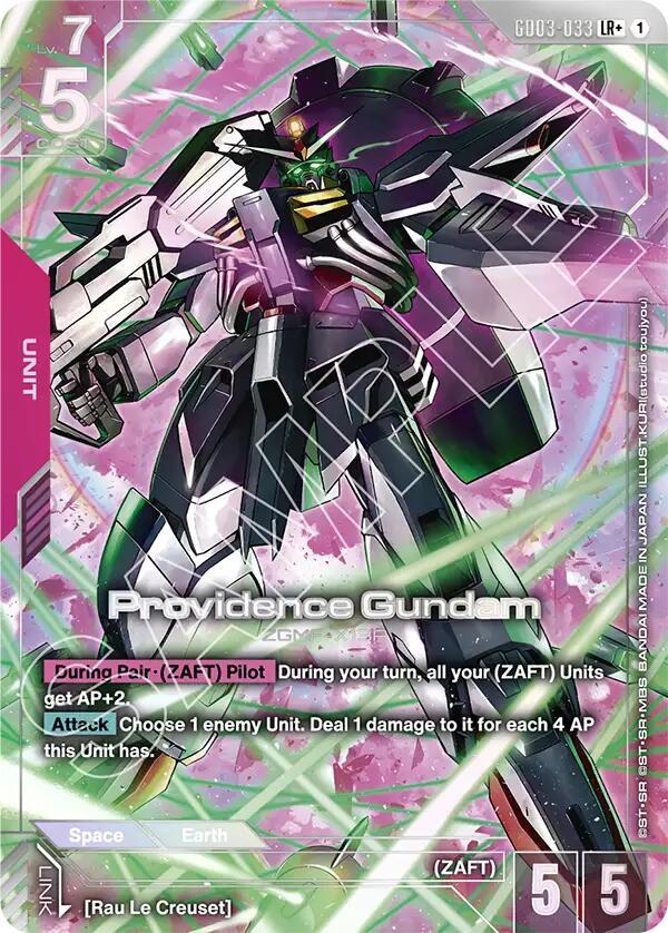 Gundam Card Game Steel Requiem Providence Gundam (LR+) GD03-033 LR+ Near Mint Holofoil