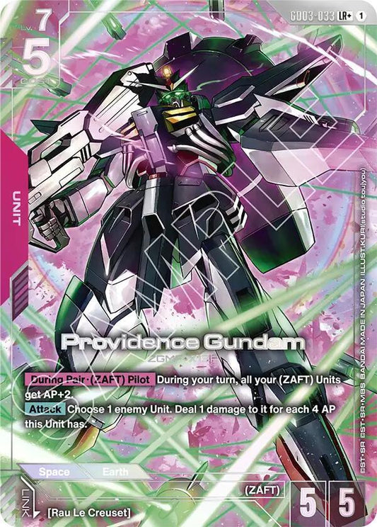 Gundam Card Game Steel Requiem Providence Gundam (LR+) GD03-033 LR+ Near Mint Holofoil
