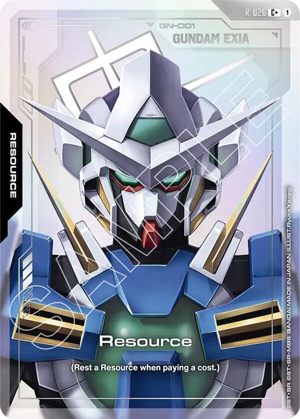 Gundam Card Game Steel Requiem Resource (R-026) (C+) R-026 C+ Near Mint Holofoil