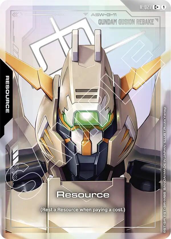 Gundam Card Game Steel Requiem Resource (R-027) (C+) R-027 C+ Near Mint Holofoil