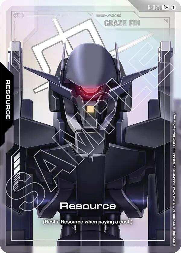 Gundam Card Game Steel Requiem Resource (R-029) (C+) R-029 C+ Near Mint Holofoil