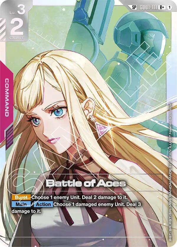Gundam Card Game Steel Requiem Battle of Aces (SP) (R+) GD01-111 R+ Near Mint Holofoil