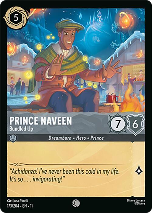 Lorcana TCG Winterspell Prince Naveen - Bundled Up 173/204 Common Near Mint