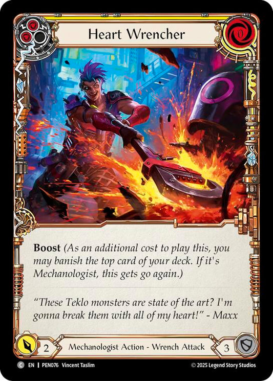 Flesh & Blood TCG Compendium of Rathe Heart Wrencher (Yellow) PEN076 Common Near Mint