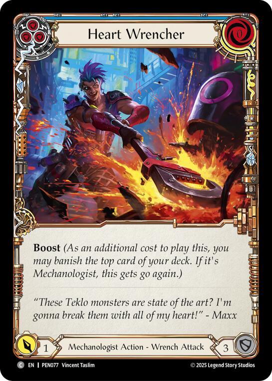 Flesh & Blood TCG Compendium of Rathe Heart Wrencher (Blue) PEN077 Common Near Mint