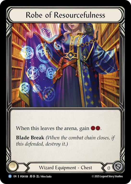 Flesh & Blood TCG Compendium of Rathe Robe Of Resourcefulness PEN108 Rare Near Mint