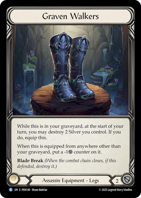 Flesh & Blood TCG Compendium of Rathe Graven Walkers PEN140 Rare Near Mint