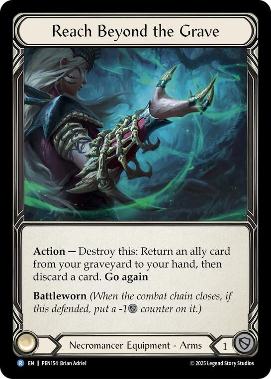 Flesh & Blood TCG Compendium of Rathe Reach Beyond The Grave PEN154 Rare Near Mint
