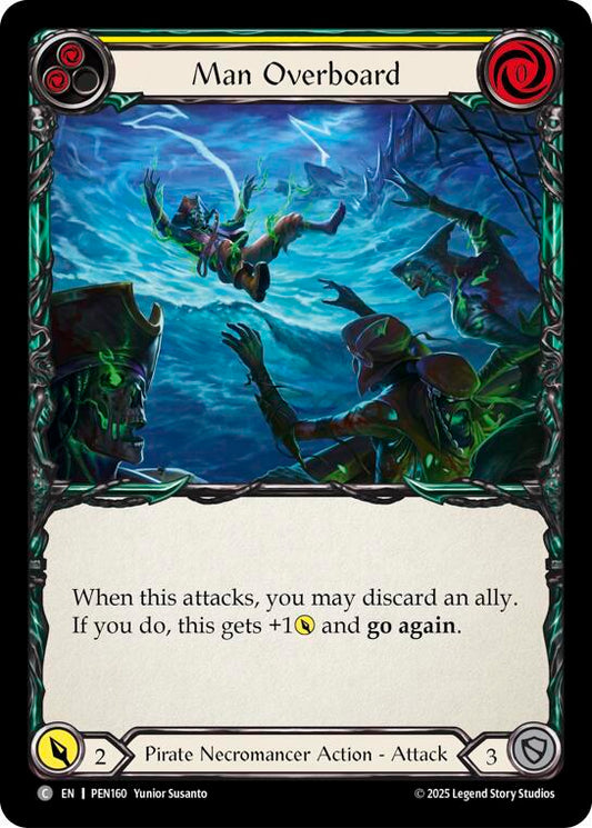 Flesh & Blood TCG Compendium of Rathe Man Overboard (Yellow) PEN160 Common Near Mint
