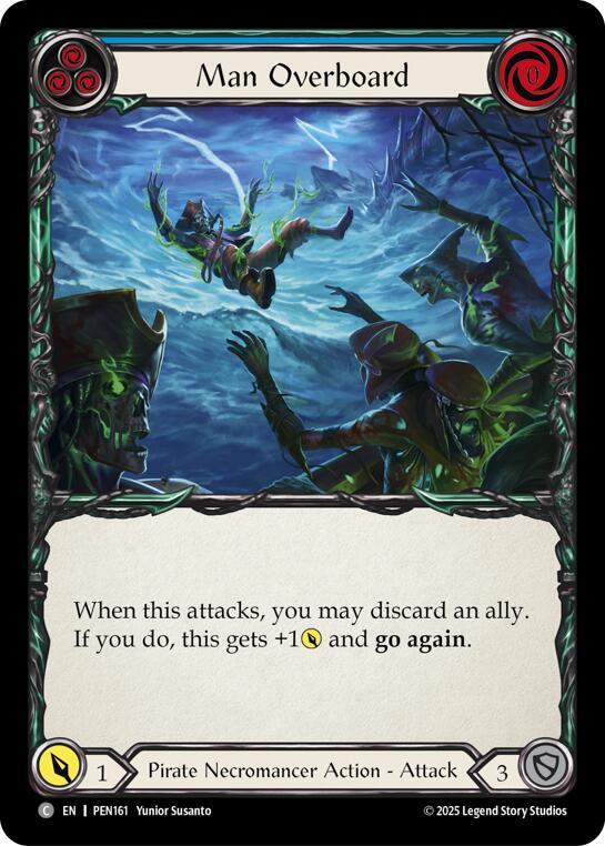 Flesh & Blood TCG Compendium of Rathe Man Overboard (Blue) PEN161 Common Near Mint