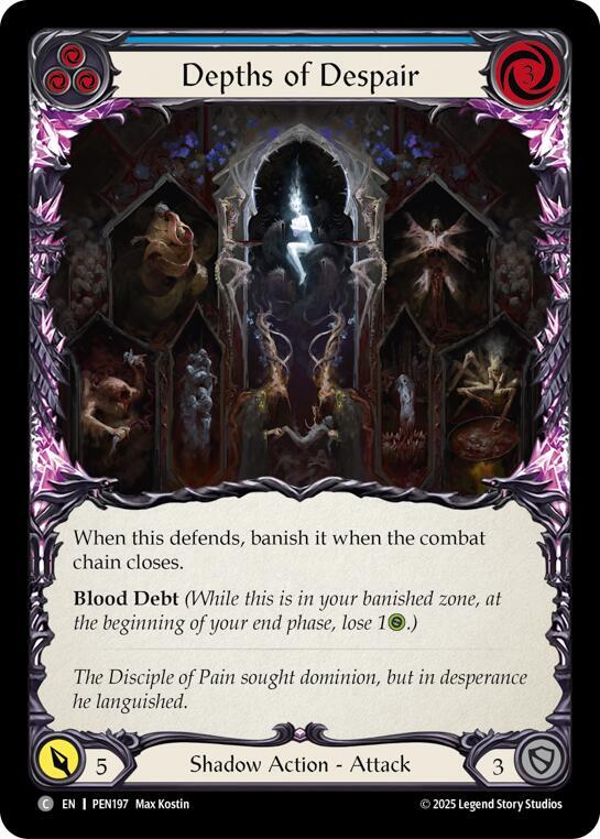 Flesh & Blood TCG Compendium of Rathe Depths Of Despair (Blue) PEN197 Common Near Mint