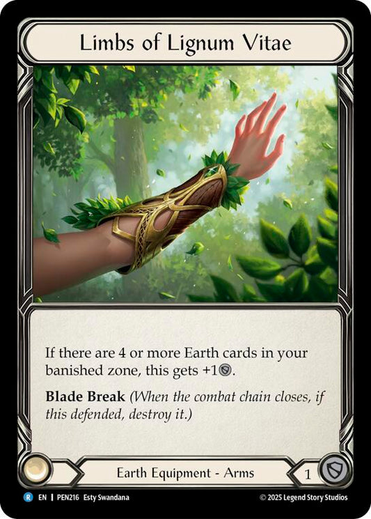 Flesh & Blood TCG Compendium of Rathe Limbs Of Lignum Vitae PEN216 Rare Near Mint