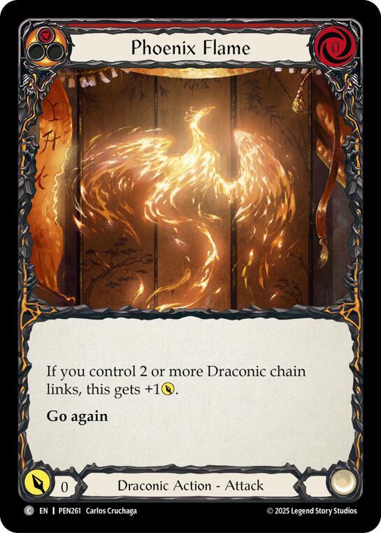 Flesh & Blood TCG Compendium of Rathe Phoenix Flame (Red) PEN261 Common Near Mint