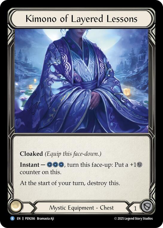 Flesh & Blood TCG Compendium of Rathe Kimono Of Layered Lessons PEN266 Rare Near Mint