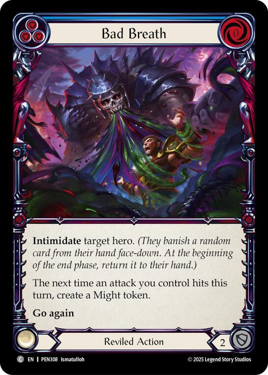 Flesh & Blood TCG Compendium of Rathe Bad Breath (Blue) PEN308 Common Near Mint
