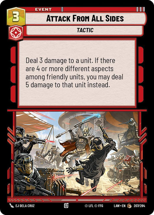 Star Wars: Unlimited A Lawless Time Attack From All Sides 207/264 Common Near Mint