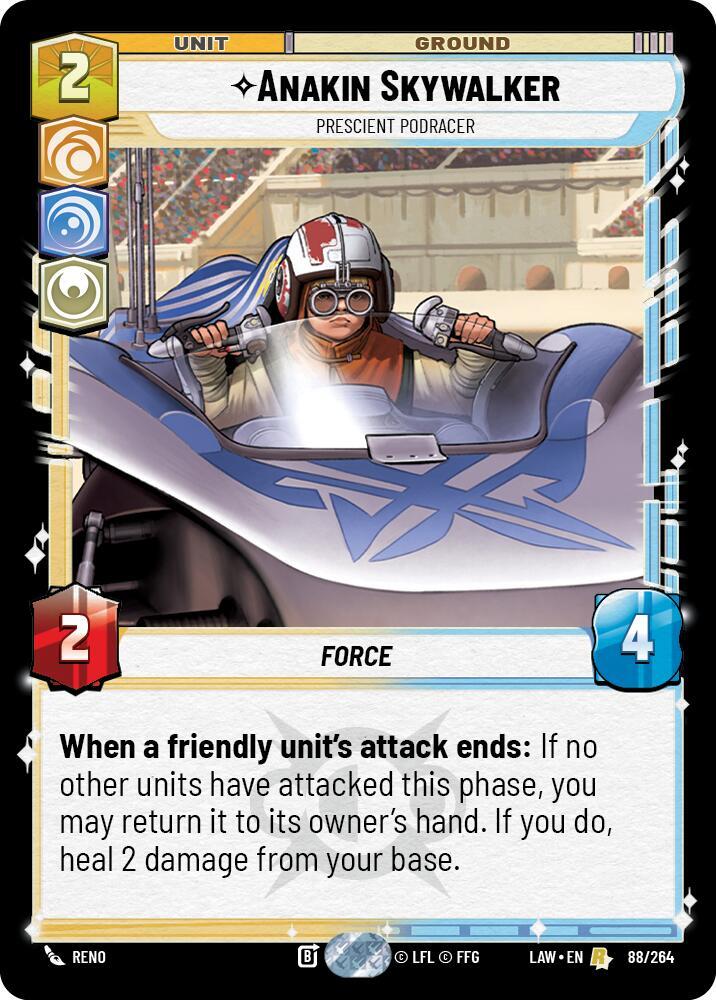 Star Wars: Unlimited A Lawless Time Anakin Skywalker - Prescient Podracer 88/264 Rare Near Mint