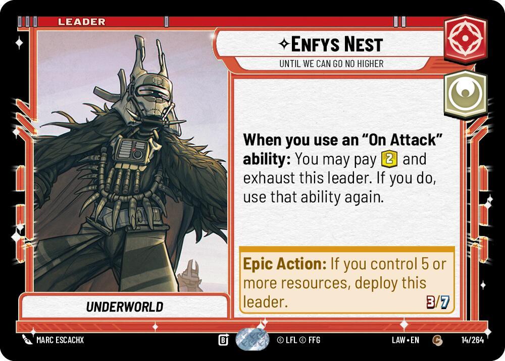 Star Wars: Unlimited A Lawless Time Enfys Nest - Until We Can Go No Higher 14/264 Common Near Mint