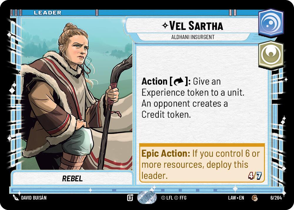 Star Wars: Unlimited A Lawless Time Vel Sartha - Aldhani Insurgent 6/264 Common Near Mint