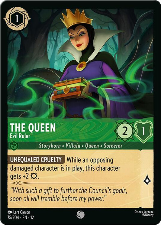 Disney Lorcana Wilds Unknown The Queen - Evil Ruler 75/204 Common Near Mint