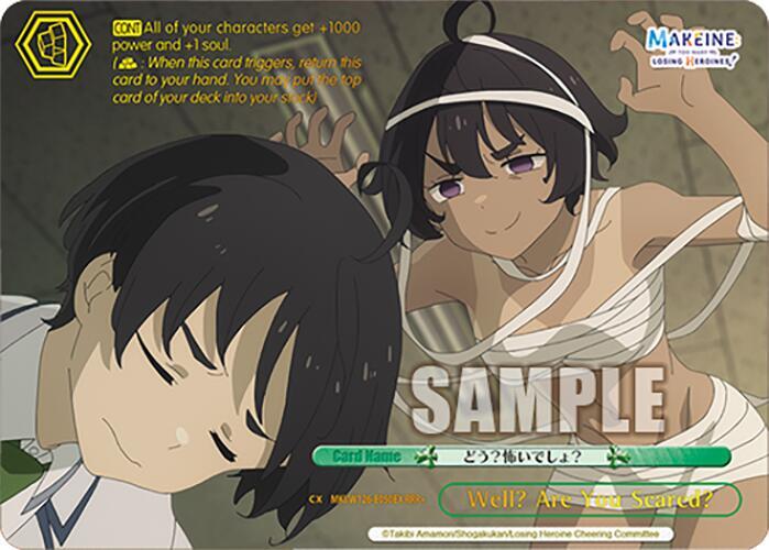 Weiss Schwarz Makeine: Too Many Losing Heroines! Well? Are You Scared? (RRR) MKI/W126-E050R RRR Triple Rare Near Mint