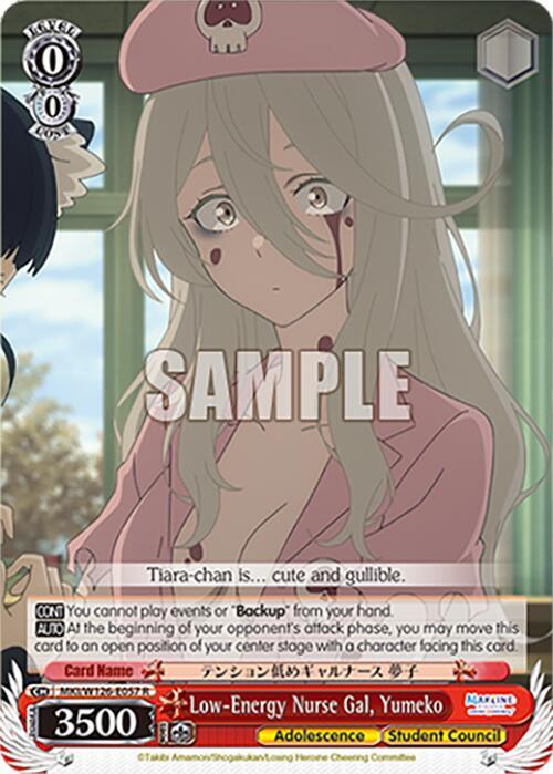 Weiss Schwarz Makeine: Too Many Losing Heroines! Low-Energy Nurse Gal, Yumeko MKI/W126-E057 R Rare Near Mint