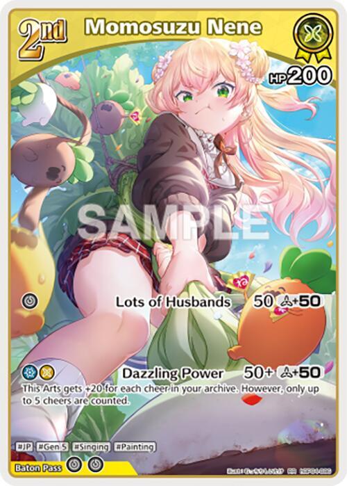 hololive OFFICIAL CARD GAME Curious Universe Momosuzu Nene (RR) hBP04-086 Double Rare Near Mint Foil