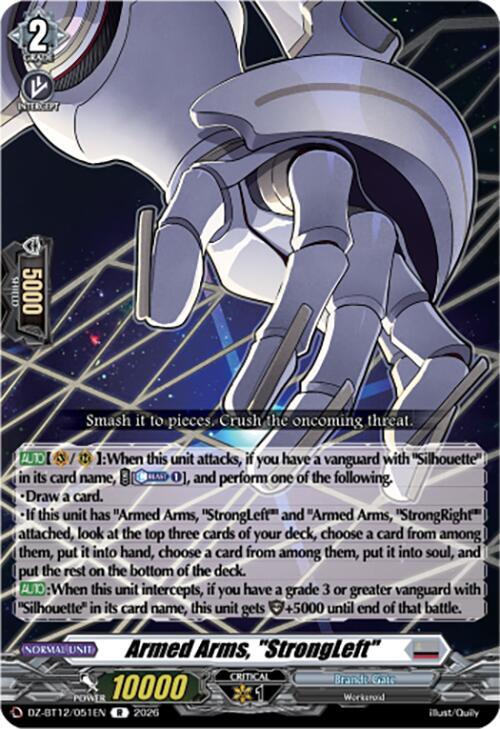 Cardfight Vanguard DZ-BT12: Chasm of Lost Souls Armed Arms, "StrongLeft" DZ-BT12/051EN - R Near Mint
