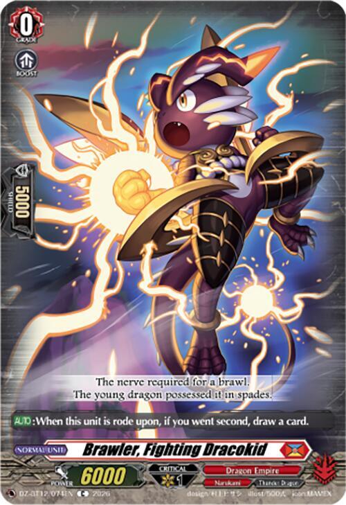Cardfight Vanguard DZ-BT12: Chasm of Lost Souls Brawler, Fighting Dracokid DZ-BT12/074EN - C Near Mint