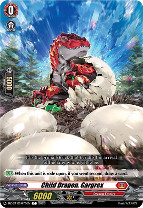 Cardfight Vanguard DZ-BT12: Chasm of Lost Souls Child Dragon, Gargrex DZ-BT12/075EN - C Near Mint