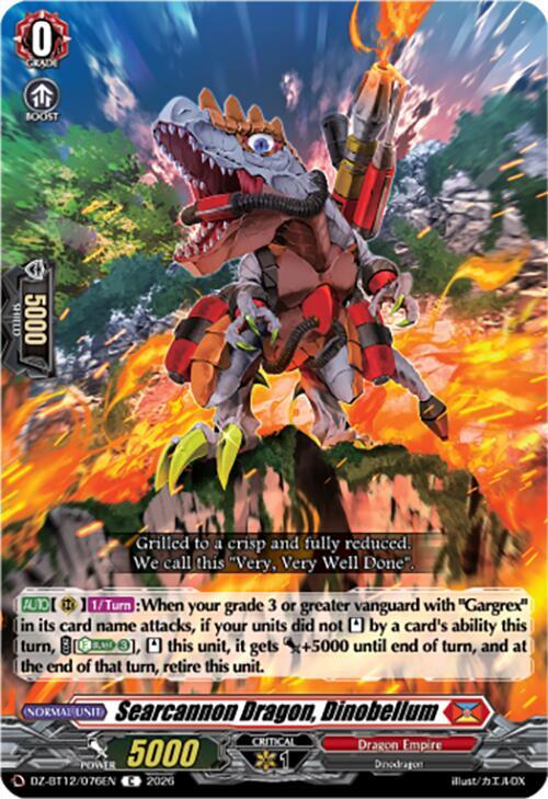 Cardfight Vanguard DZ-BT12: Chasm of Lost Souls Searcannon Dragon, Dinobellum DZ-BT12/076EN - C Near Mint