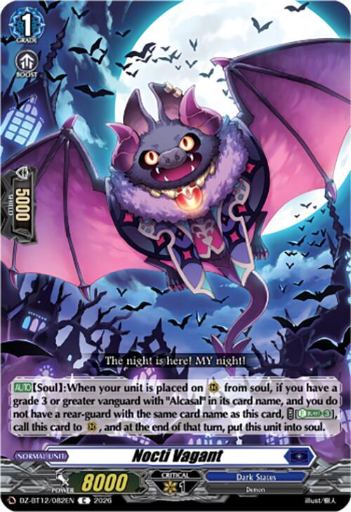 Cardfight Vanguard DZ-BT12: Chasm of Lost Souls Nocti Vagant DZ-BT12/082EN - C Near Mint