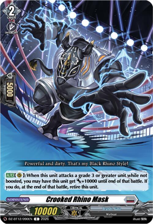 Cardfight Vanguard DZ-BT12: Chasm of Lost Souls Crooked Rhino Mask DZ-BT12/090EN - C Near Mint