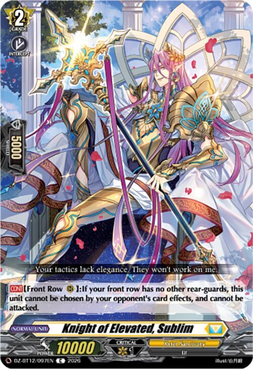 Cardfight Vanguard DZ-BT12: Chasm of Lost Souls Knight of Elevated, Sublim DZ-BT12/097EN - C Near Mint