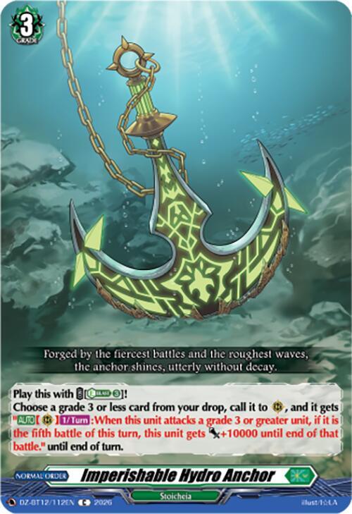 Cardfight Vanguard DZ-BT12: Chasm of Lost Souls Imperishable Hydro Anchor DZ-BT12/112EN - C Near Mint