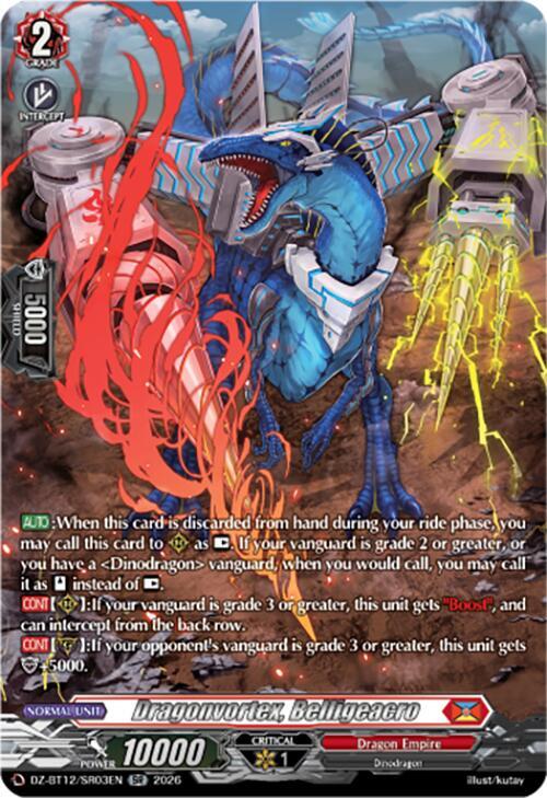 Cardfight Vanguard DZ-BT12: Chasm of Lost Souls Dragonvortex, Belligeacro (SR) DZ-BT12/SR03EN - SR Near Mint