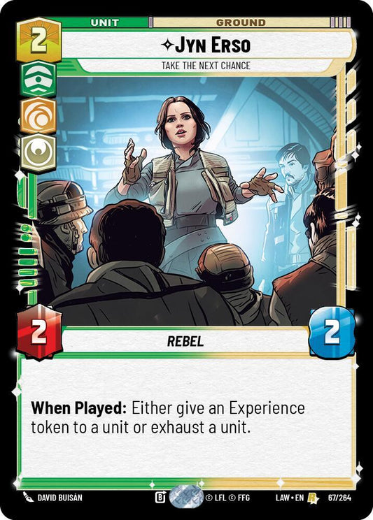 Star Wars: Unlimited A Lawless Time Jyn Erso - Take the Next Chance 67/264 Rare Near Mint