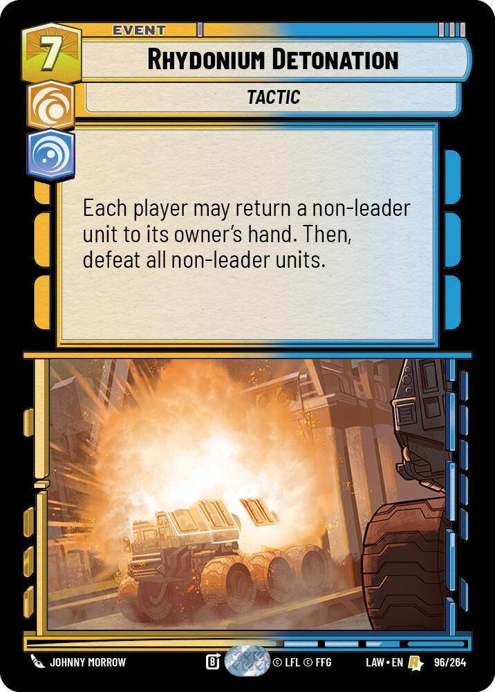 Star Wars: Unlimited A Lawless Time Rhydonium Detonation 96/264 Rare Near Mint
